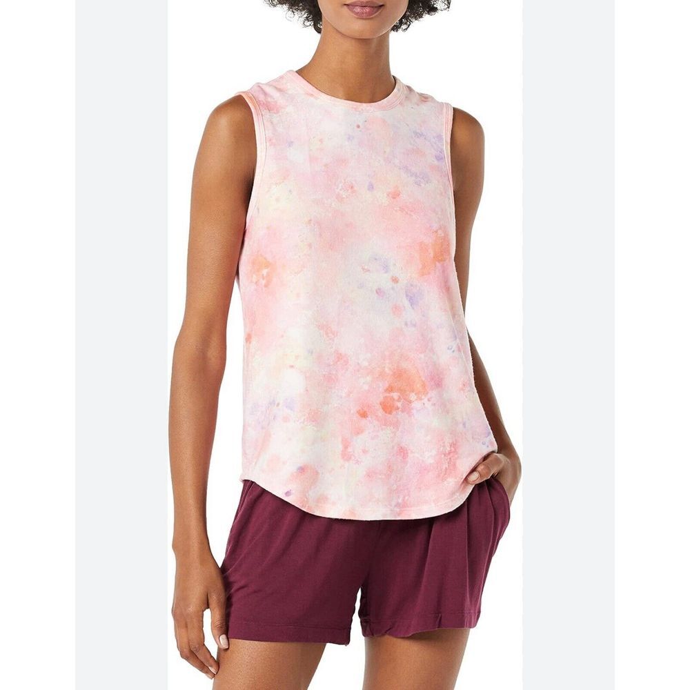 P.J. SALVAGE Melting Crayons Tank Coral Size SMALL Loungewear Soft Peachy NWT